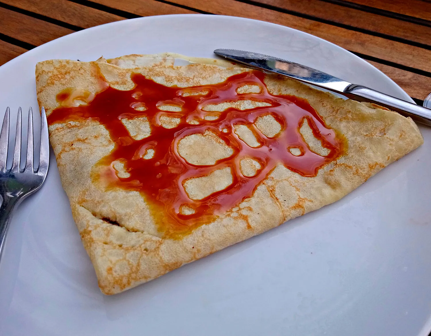 Crepe de caramelo